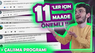 DERECE İSTEYEN 11LER NE YAPMALI  çalışma programı  DOPDOLU VİDEO 11 Sınıf [upl. by Seidel]