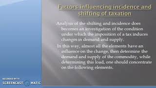 incidence and shifting of taxation [upl. by Marquita]