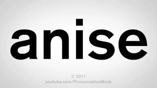 How To Pronounce Anise [upl. by Elbam]