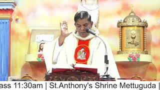 Fr Christuraj SHS  Tuesday Telugu Mass 1130am  StAnthonys Shrine Mettuguda  51124 [upl. by Gnet]