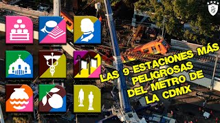 Las 9 Estaciones Más Peligrosas del Metro de la CDMX [upl. by Ainaznat]