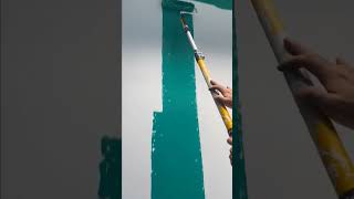 Easy roller colour work 🏠🎨 painters construction ytshorts ytshortsindia [upl. by Gall]