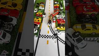 Train Vs Mini Cooper Police Car automobile police toys car tractor truck train jeep toycar [upl. by Lleuqar]