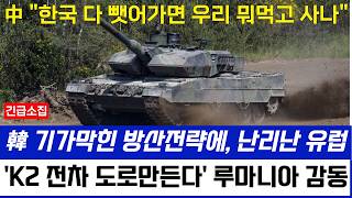 한국 K2 전차 도로까지 만든다 기가막힌 방산전략에 루마니아 유럽 전역 난리 [upl. by Ewnihc]