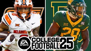 Oklahoma State 34 at Baylor 34  Week 9 Simulation EA College Football 25 [upl. by Gaal]