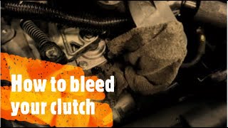 how to bleed your clutch volkswagen [upl. by Galatia250]