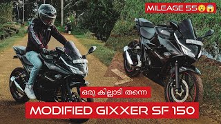 SUZUKI GIXXER SF 150 FULL MODIFICATION MALAYALAM  gixxer sf150 gixxersf150malayalam review [upl. by Sivlek]