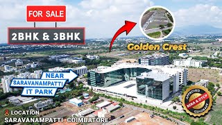 Golden crest  land for sale in saravanampatti Coimbatore  near saravanampatti IT park [upl. by Sldney]