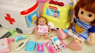 Baby doll and Ambulance hosptal car toys doctor play [upl. by Cecilio]