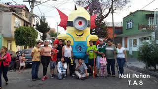 Quema De Judas minion  En El Pueblo Del Peñon De Los Baños CDMX 2024 [upl. by Aduh]