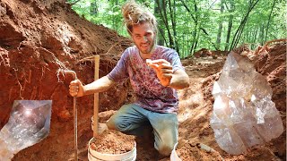 Digging for SMOKY QUARTZ CRYSTALS amp AQUAMARINE at Emerald Hollow Mine  Gem Mining North Carolina [upl. by Shay]