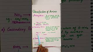 Amines Organic Chemistry 12th video 1 chemistry ytshorts shortvideo [upl. by Adnwahs]