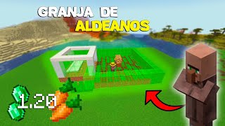 Como Hacer Una Granja De Aldeanos FACIL Y RAPIDO En MINECRAFT 120 Java y Bedrock [upl. by Adohr]