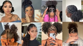 💖Cute Quick curly hairstyles natural hairstyles compilation [upl. by Asimaj816]