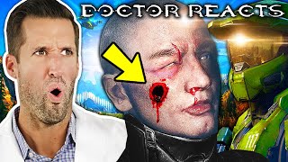 ER Doctor REACTS to CRAZIEST Halo Injuries [upl. by Aholah595]