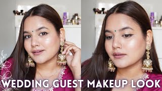 Dewy Simple Wedding Guest Daytime Makeup look [upl. by Lebezej]