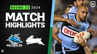 NRL 2024  Sharks v Rabbitohs  Match Highlights [upl. by Eeliah126]