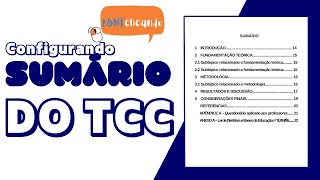 14  SUMÁRIO para TCC conforme NBR 6027 Atualizado 2022 [upl. by Styles]