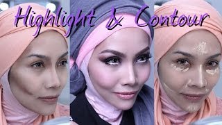 Contour amp Highlight  Teknik Mekap Bentuk Wajah Runcing amp Hidung Mancung [upl. by Mcconnell]