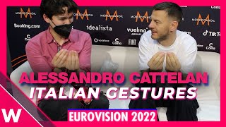 Alessandro Cattelan Eurovision 2022 host explains Italian hand gestures [upl. by Saddler]