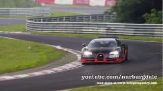 Bugatti Veyron SS failed Nürburgring laptime attempt Nordschleife June 2012 [upl. by Iturhs20]