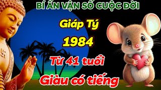 BÍ ẨN VẬN SỐ CUỘC ĐỜI TUỔI GIÁP TÝ 1984 TỪ 41 TUỔI TRỞ ĐI HỨNG TRON LỘC TRỜI ĐẾN THỜI GIÀU CÓ TIẾNG [upl. by Pickens602]