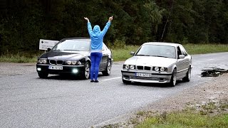 BMW e34 M Technic 525 tds vs BMW e39 530 d drag race 1 [upl. by Meggie]