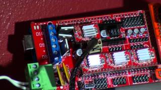 Protomaker 3D Printer Basic testing RAMPS LCD 12864 [upl. by Drofla]