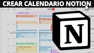 Como CREAR CALENDARIOAGENDA en NOTION 2024 [upl. by Githens]