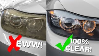 How To Clean amp Restore Headlights  Remove Yellow Foggy Headlight Oxidation [upl. by Vogel]