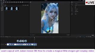 Learn capcut with Juleen lesson 98 How to create a magical little dragon girl cosplay video [upl. by Kind]