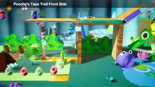 Yoshis Crafted World Poochys Tape Trail  Hide and Seek Sprout Location [upl. by Orag]