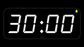 30 MINUTE  TIMER amp ALARM  Full HD  COUNTDOWN [upl. by Lednek]