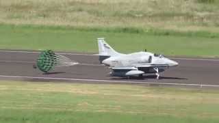 A4AR Fightinghawk short final and landing at Resistencia Airport  Fuerza Aerea Argentina [upl. by Medlin]