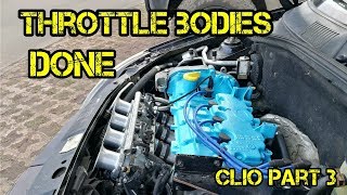 Clio 182 throttle bodies installed Clio part 3 [upl. by Eidda337]