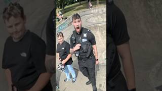 He couldn’t believe it👮🏻‍♂️ police funny skatepark scooter skate bike comedy [upl. by Nalrah]