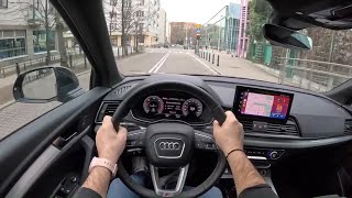 2024 Audi Q5 Sportback in Warsaw 🇵🇱 20 TDI 204HP 0100 POV Test Drive [upl. by Marozik]