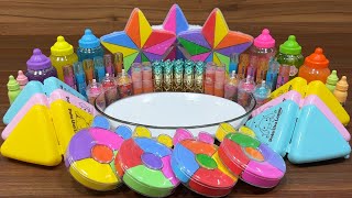 COLORFUL SLIME I Mixing makeup Clay and More into Glossy Slime I Relaxing slime videospart4 [upl. by Sylram806]