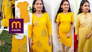 Meesho haldi haul മഞ്ഞയിൽ കുളിച്ചു MEESHO 400 below items Meesho [upl. by Htyderem]