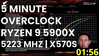 5 Minute Overclock Ryzen 9 5900X to 5223 MHz [upl. by Clancy]