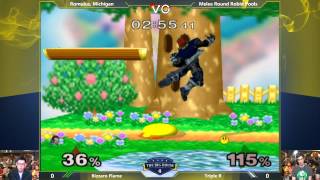 The Big House 4  Bizzarro Flame Ganondorf Vs Triple R Kirby  Pools Round 1  SSBM [upl. by Eniak499]