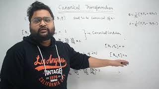 CANONICAL TRANSFORMATION CLASSICAL MECHANICS  CANONICAL USING POISSON BRACKETHINDI [upl. by Acnairb]