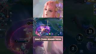 Diao chan MVP Montage Momment diaochan aov arenaofvalor garenaaov seamstress mage moba [upl. by Suirred]