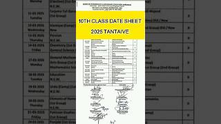 10th class date sheet 2025tantaive punjabboard [upl. by Gillespie]