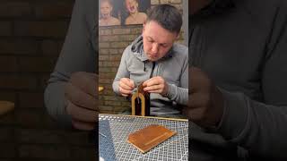 Step by Step Leather Wallets Making Process leathergoods leathercraft leather [upl. by Nalad]