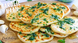 Naan mit Knoblauch ohne Hefe I Beilage zum Grillen  Knoblauchbrot [upl. by Fiel]