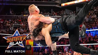 FULL MATCH  Brock Lesnar vs Roman Reigns  Universal Title Match SummerSlam 2018 [upl. by Duaner]