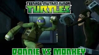 Donnie Vs Rockwell Monkey Brains Full Fight tmnt2012 [upl. by Marwin]