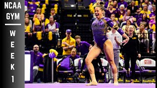 NCAA Gymnastics Week 1 Highlights [upl. by Nesila]