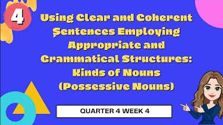 Using Clear and Coherent Sentences Employing Appropriate and Grammatical Structures  Kinds of Nouns [upl. by Sipple]